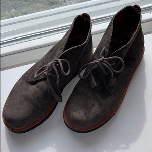 MIA Olive Green Suede Lace-Up Ankle Boots